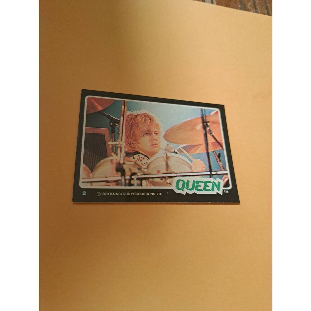 Vintage 1979 Rain Cloud Productions Queen Trading Card #2 Rock Band Memorabilia